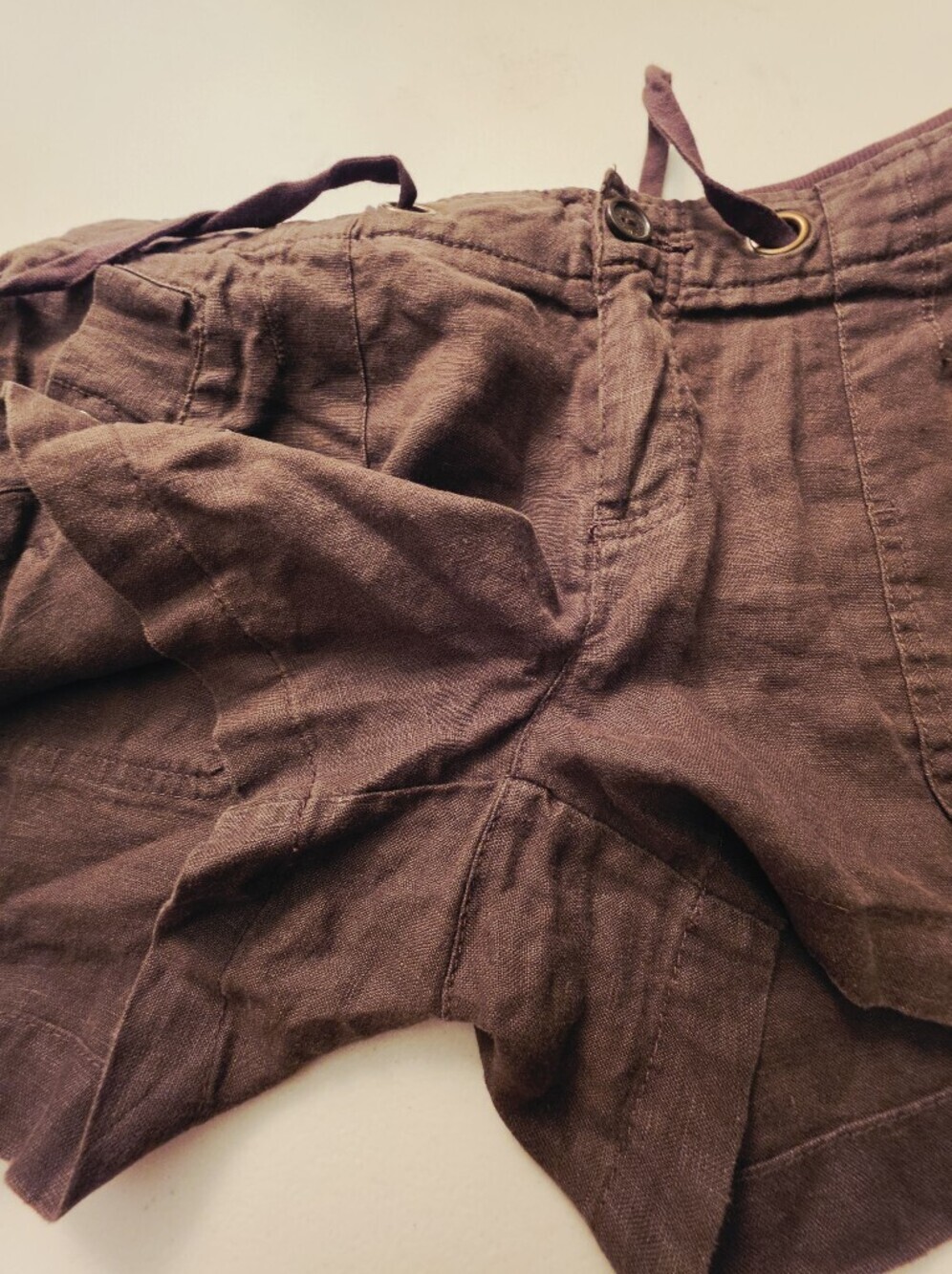 Sanctuary Plum Ribbed-Waist Shorts - Picture 8 of 9